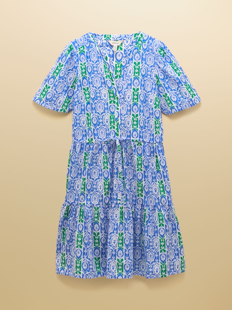 Joules Green/Blue Cotton Dress - Image 8 of 8