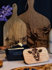 Selbrae House Blue Jersey Cow Butter Dish - Image 1 of 2