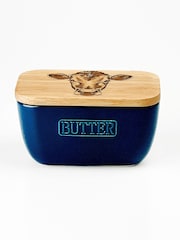 Selbrae House Blue Jersey Cow Butter Dish - Image 2 of 2
