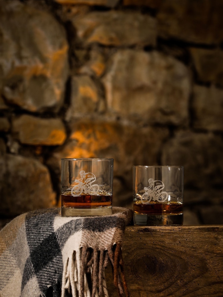 Selbrae House Set of 2 Clear Cycling Tumbler Glasses - Image 1 of 2 Selbrae House Set of 2 Clear Cycling Tumbler Glasses - Image 1 of 2