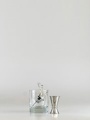 Selbrae House Chrome Stag Glass, Pourer and Jigger Set - Image 2 of 3