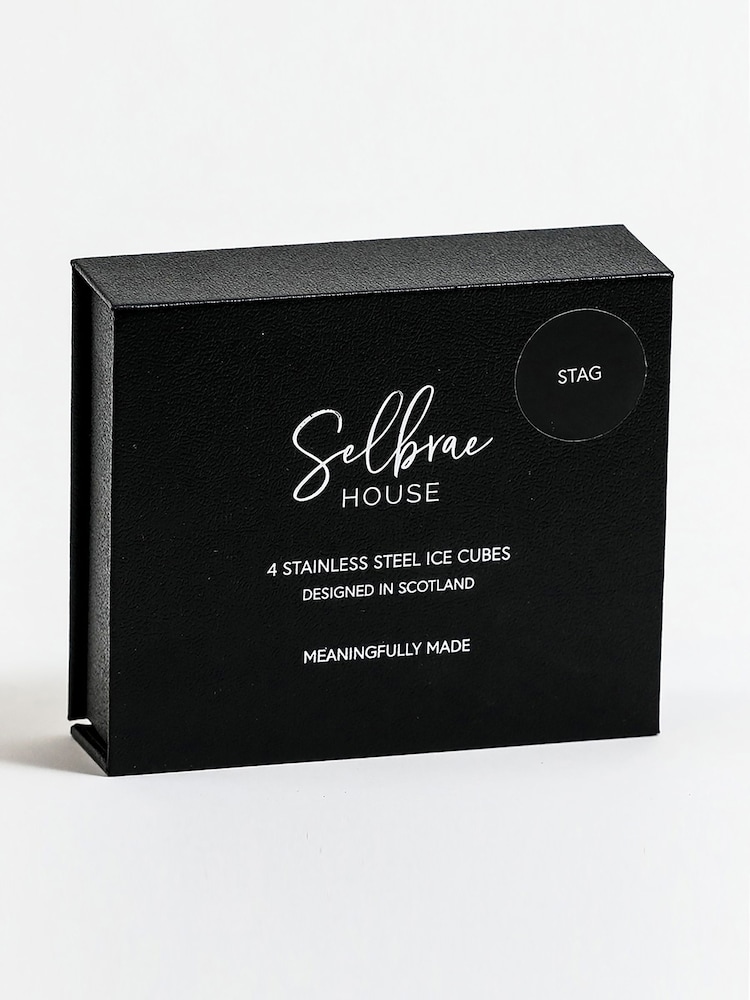 Selbrae House Chrome Stag 4 Stainless Steel Ice Cubes - Image 3 of 3 Selbrae House Chrome Stag 4 Stainless Steel Ice Cubes - Image 3 of 3