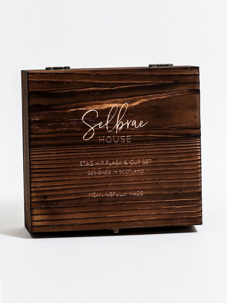 Selbrae House Chrome Stag Hip Flask & Cup Set - Image 3 of 3 Selbrae House Chrome Stag Hip Flask & Cup Set - Image 3 of 3