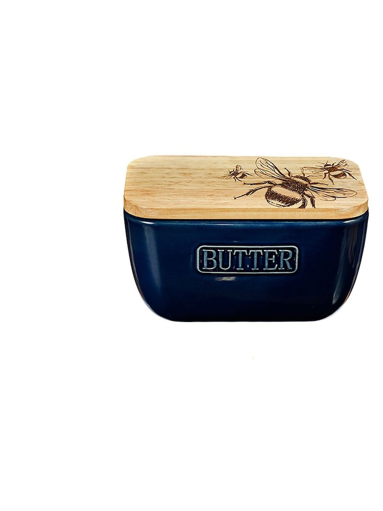 Selbrae House Blue Bee Butter Dish - Image 2 of 2 Selbrae House Blue Bee Butter Dish - Image 2 of 2