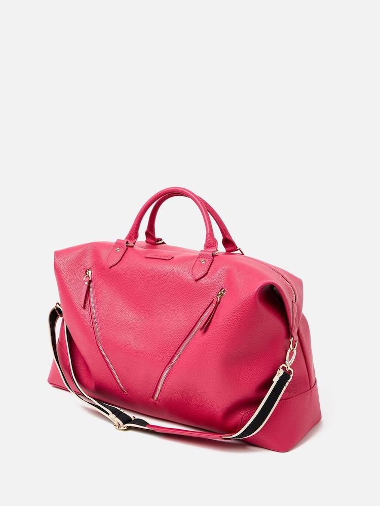 Oliver Bonas Pink Olivia Raspberry Weekend Bag - Image 2 of 7