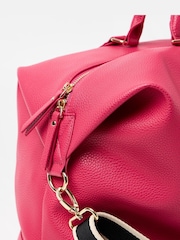 Oliver Bonas Pink Olivia Raspberry Weekend Bag - Image 6 of 7