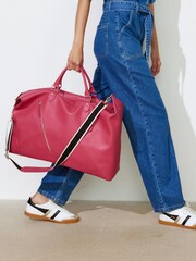 Oliver Bonas Pink Olivia Raspberry Weekend Bag - Image 7 of 7