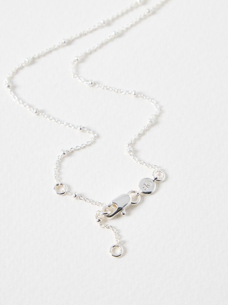 Oliver Bonas Blue Afina Amazonite Silver Plated Pendant Necklace - Image 3 of 3