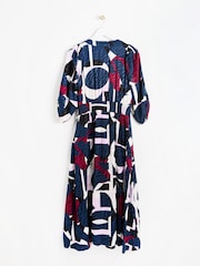 Oliver Bonas Abstract Print Midi Dress - Изображение 4 из 8