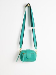 Oliver Bonas Green Cora Peacock Cross-Body Bag - Image 1 of 1