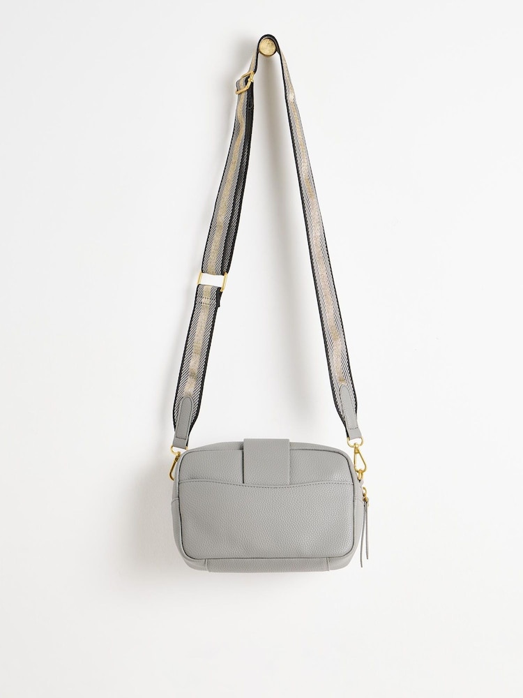 Oliver Bonas Grey Charlee Chevron Cross-Body Bag - Image 2 of 6
