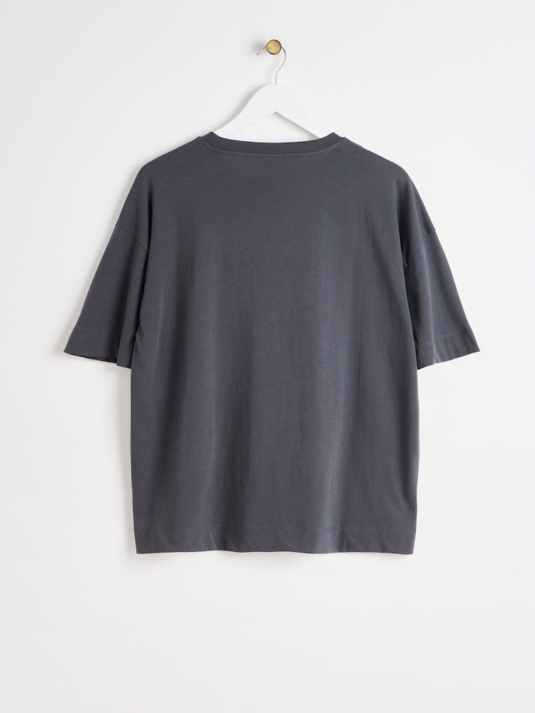 Oliver Bonas Grey Cat Club T-Shirt - Image 2 of 6