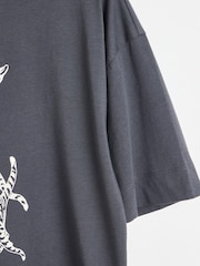 Oliver Bonas Grey Cat Club T-Shirt - Image 5 of 6