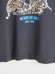 Oliver Bonas Grey Cat Club T-Shirt - Image 6 of 6