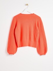 Oliver Bonas Pink Coral Knitted Cardigan - Image 2 of 6