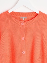 Oliver Bonas Pink Coral Knitted Cardigan - Image 3 of 6