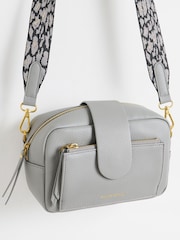 Oliver Bonas Grey Charlee Leopard Print Cross-Body Bag - Image 4 of 6