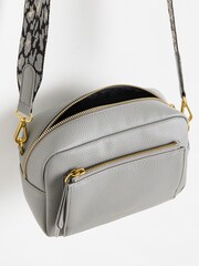 Oliver Bonas Grey Charlee Leopard Print Cross-Body Bag - Image 5 of 6