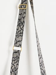 Oliver Bonas Grey Charlee Leopard Print Cross-Body Bag - Image 6 of 6