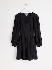 Oliver Bonas Black Luminous Floral Mini Dress - Image 1 of 6