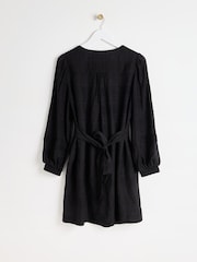 Oliver Bonas Black Luminous Floral Mini Dress - Image 2 of 6