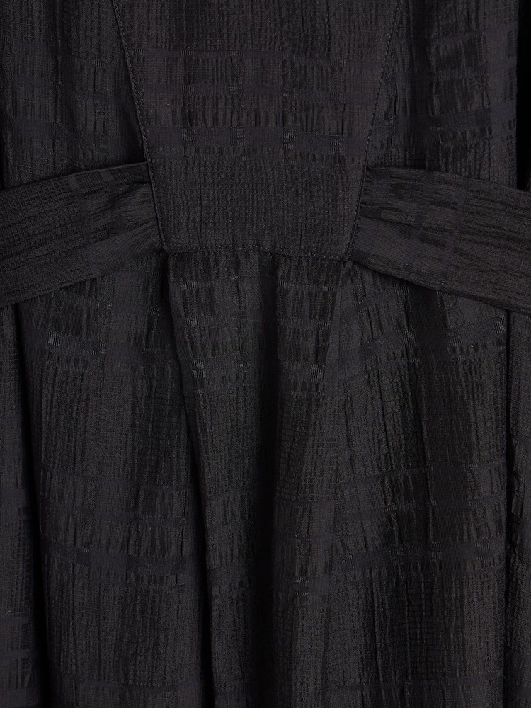 Oliver Bonas Black Luminous Floral Mini Dress - Image 6 of 6
