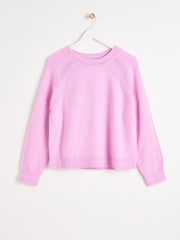 Oliver Bonas Pink Neon Pointelle Knitted Jumper - Image 1 of 6