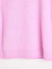 Oliver Bonas Pink Neon Pointelle Knitted Jumper - Image 6 of 6