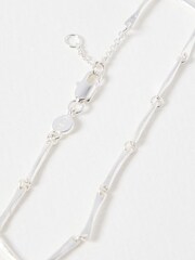 Oliver Bonas Silver Tone Eleanor Textured Bar Chain Bracelet - Image 3 of 3