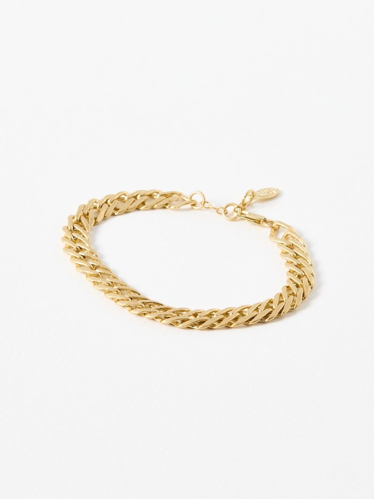 Oliver Bonas Gold Tone Riika Chunky Chain Bracelet - Image 1 of 3