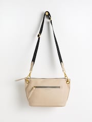 Oliver Bonas Cream Medium Elsie Cross-Body Bag - Image 1 of 6