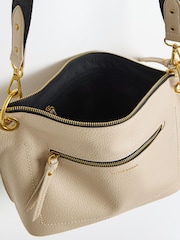 Oliver Bonas Cream Medium Elsie Cross-Body Bag - Image 5 of 6