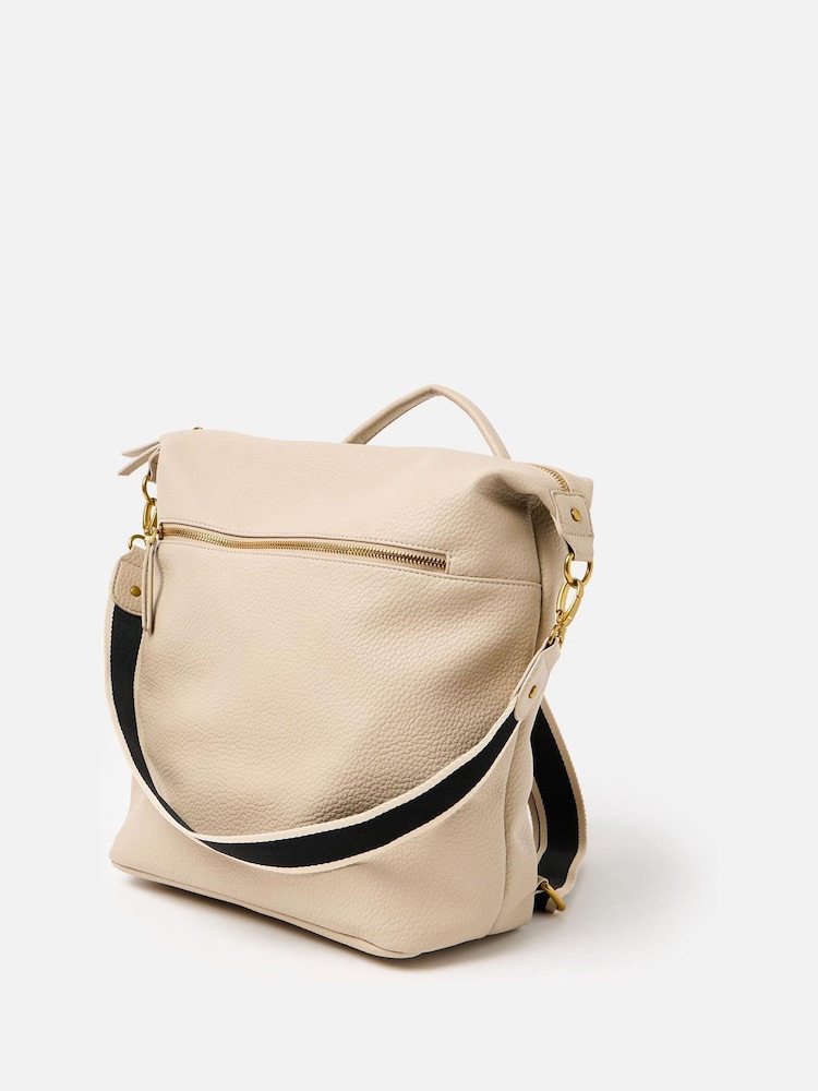 Oliver Bonas Brown Ethel Stripe Backpack - Image 2 of 6