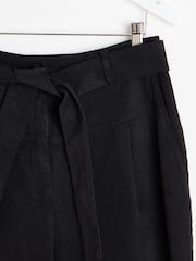 Oliver Bonas Black Tie Waist Tapered Trousers - Image 4 of 5
