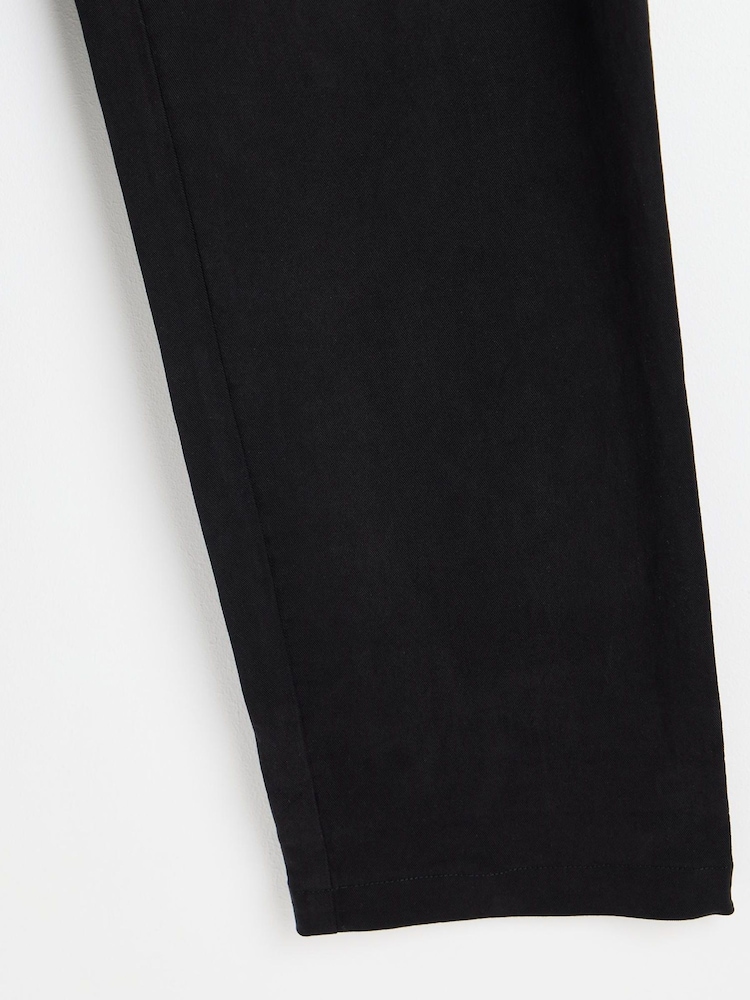 Oliver Bonas Black Tie Waist Tapered Trousers - Image 5 of 5