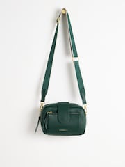 Oliver Bonas Green Charlee Bottle Cross-Body Bag - Image 1 of 6