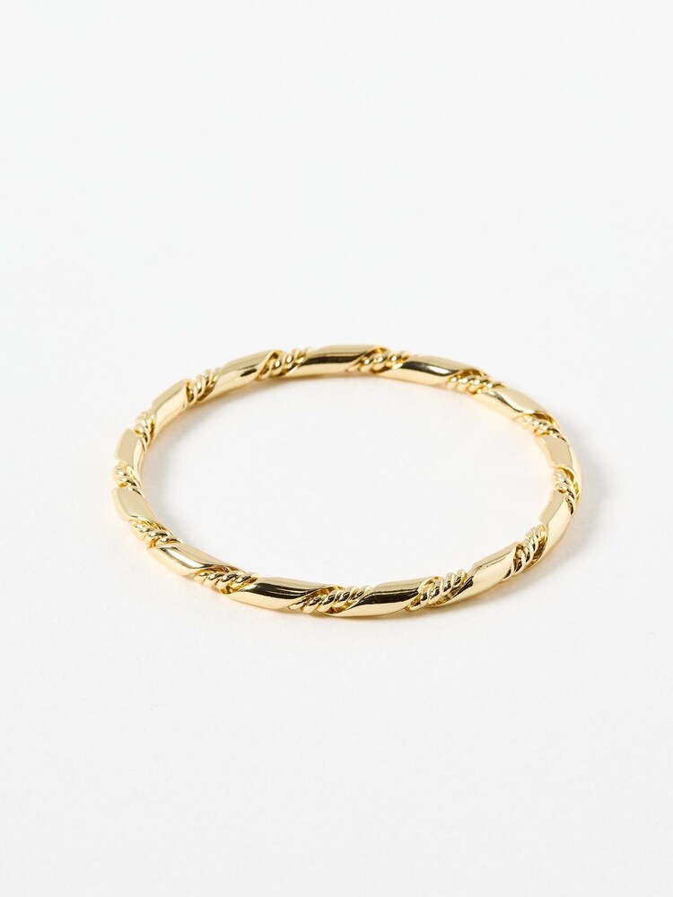 Oliver Bonas Gold Tone Nelle Twisted Bangle - Image 1 of 3