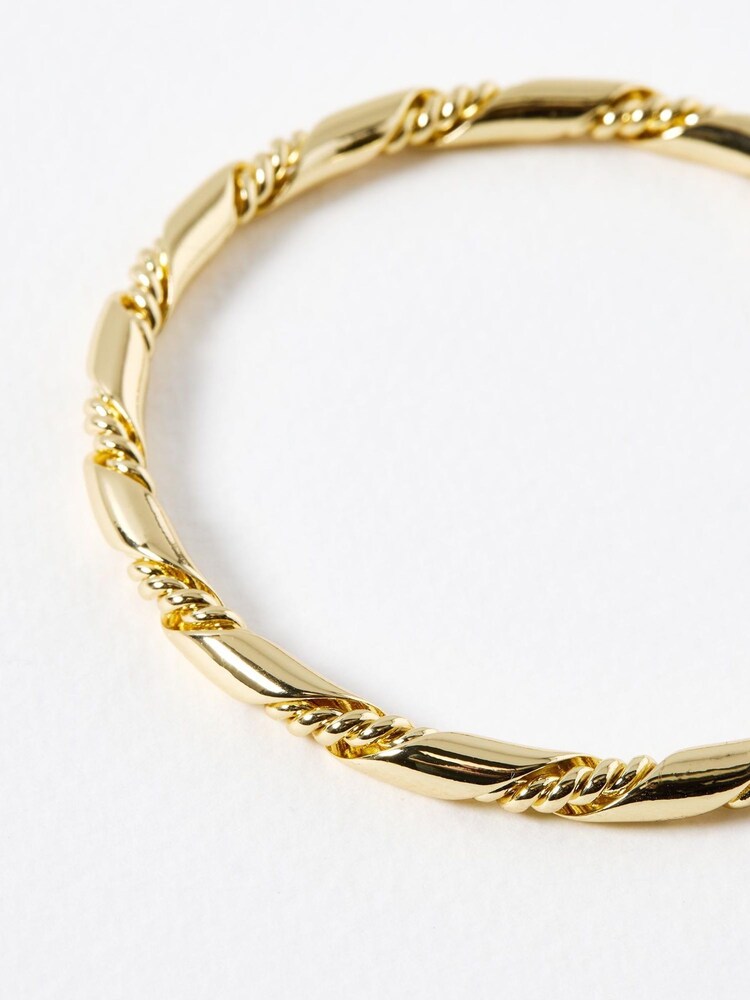 Oliver Bonas Gold Tone Nelle Twisted Bangle - Image 2 of 3