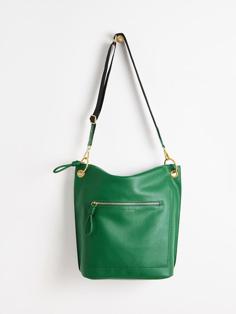 Oliver Bonas Green Elsie Bottle Tote Bag - Image 1 of 6 Oliver Bonas Green Elsie Bottle Tote Bag - Image 1 of 6