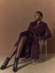 Hobbs Purple Livia Wool Coat - Image 1 of 5