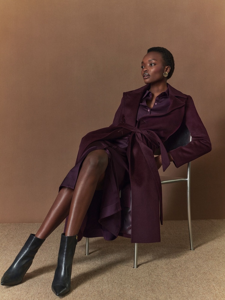 Hobbs Purple Livia Wool Coat - Image 1 of 5