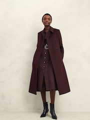 Hobbs Purple Livia Wool Coat - Image 2 of 5