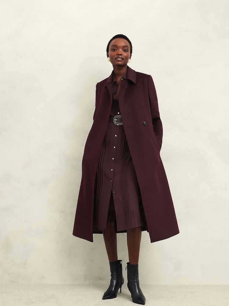 Hobbs Purple Livia Wool Coat - Image 2 of 5
