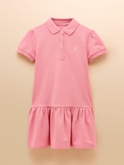 Joules Pink Cotton Polo Dress - Image 1 of 4