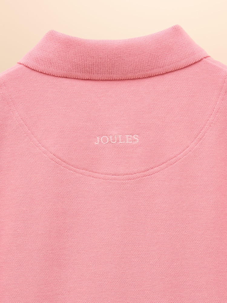Joules Pink Cotton Polo Dress - Image 4 of 4