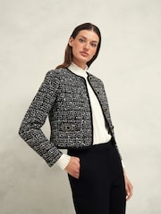 Hobbs Black Emilia Tweed Jacket - Image 1 of 4