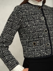 Hobbs Black Emilia Tweed Jacket - Image 3 of 4
