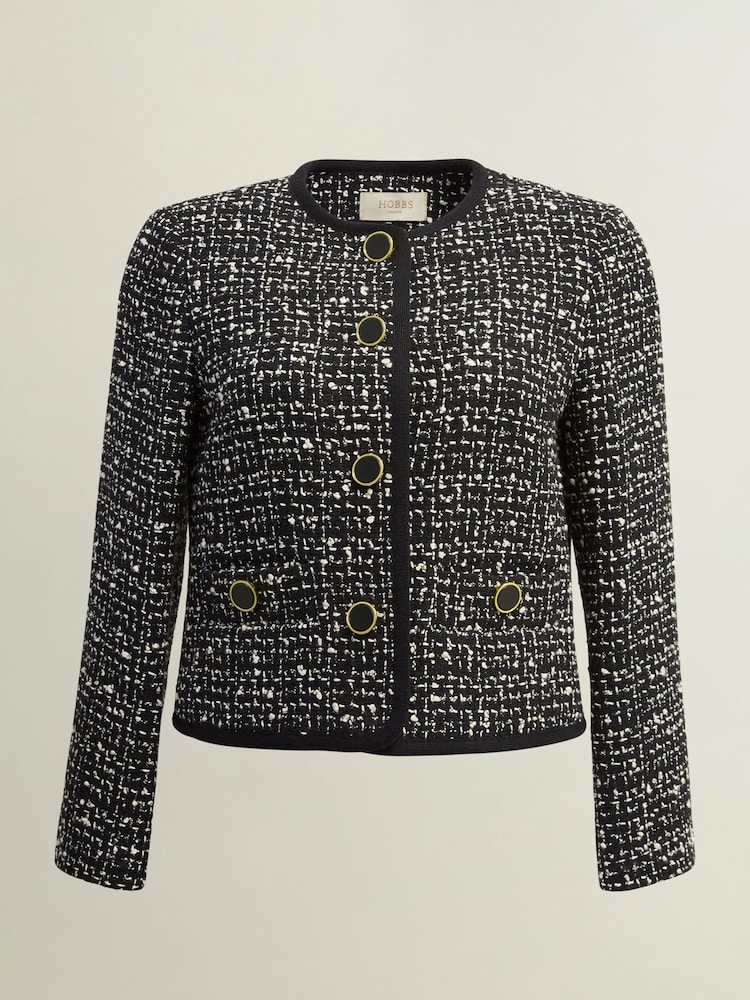 Hobbs Black Emilia Tweed Jacket - Image 4 of 4
