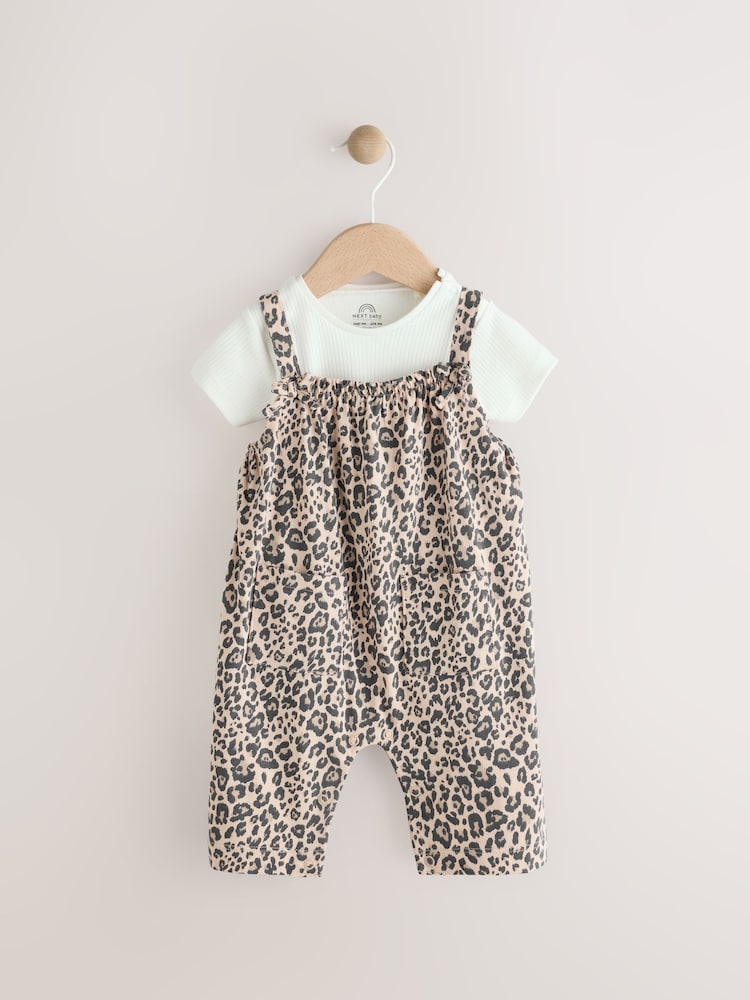 Estampado de leopardo marrón tostado y crudo - Conjunto de pelele y bodi para bebé (0 meses-3 años) (0 meses-3 años) - Imagen 1 de 9 Estampado de leopardo marrón tostado y crudo - Conjunto de pelele y bodi para bebé (0 meses-3 años) (0 meses-3 años) - Imagen 1 de 9