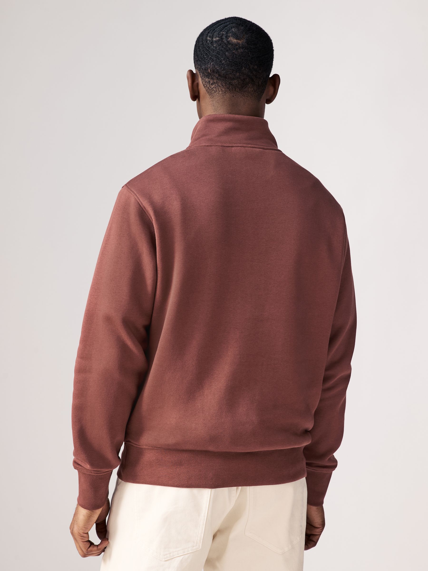 日本限定 Cotton Jersey Brown Terracotta Buy Rich Zip Quarter トップス